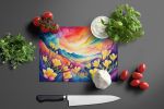 NEW Freesia in Color Glass Cutting Board Decorative Tempered Glass Kitchen Cutting and Serving Board Large Size Chopping Board