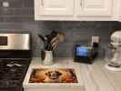 NEW Brittany Spaniel Fall Glass Cutting Board Decorative Tempered Glass Kitchen Cutting and Serving Board Large Size Chopping Board