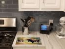 NEW Wood Bison Glass Cutting Board Decorative Tempered Glass Kitchen Cutting and Serving Board Large Size Chopping Board