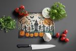 NEW Papel Picado Skeletons Spooky Halloween Glass Cutting Board Decorative Tempered Glass Kitchen Cutting and Serving Board Large Size Chopping Board