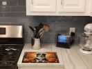 NEW Australian Shepherd Terrier Fall Glass Cutting Board Decorative Tempered Glass Kitchen Cutting and Serving Board Large Size Chopping Board