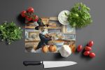 NEW Pomeranian Fall Kitchen Pumpkins Glass Cutting Board Decorative Tempered Glass Kitchen Cutting and Serving Board Large Size Chopping Board