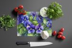 NEW Rhode Island Violets in Watercolor Glass Cutting Board Decorative Tempered Glass Kitchen Cutting and Serving Board Large Size Chopping Board