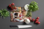 NEW Cookies with Santa Claus Glass Cutting Board Decorative Tempered Glass Kitchen Cutting and Serving Board Large Size Chopping Board